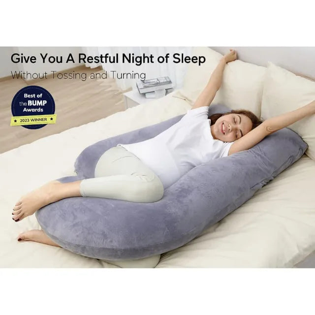 Momcozy U Shape Pregnancy Pillow - Grey