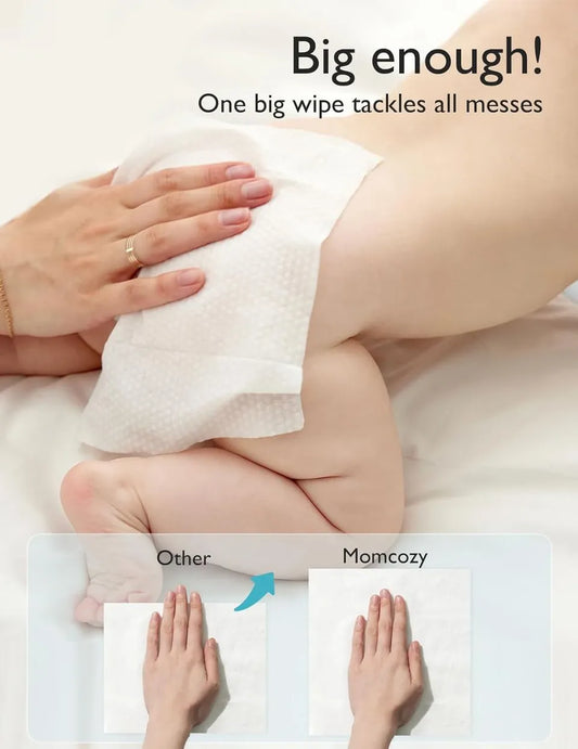 Momcozy Water Wipes-Extra Large Size Design -  60's (1pack))