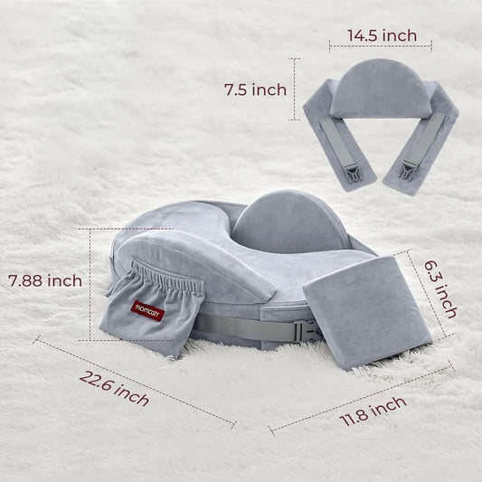 Momcozy CozyPro Memory Foam Nursing Pillow - Grey