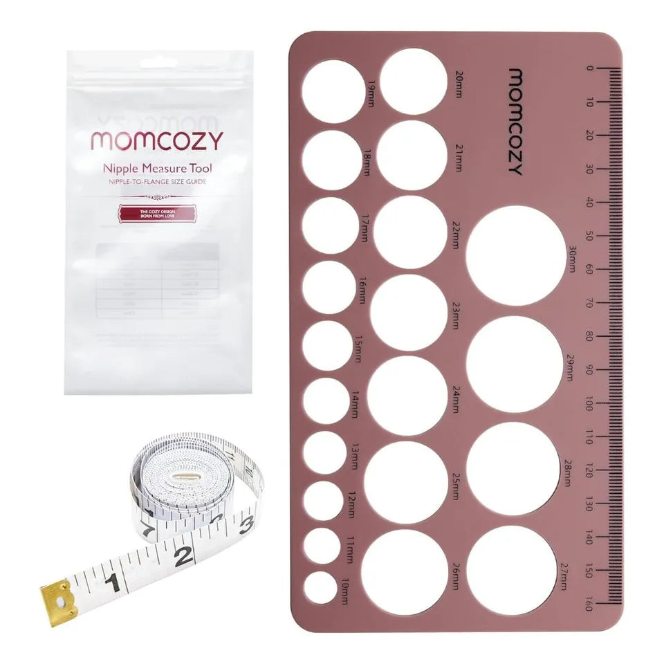 Momcozy Nipple Ruler for Flange Sizing - Maroon