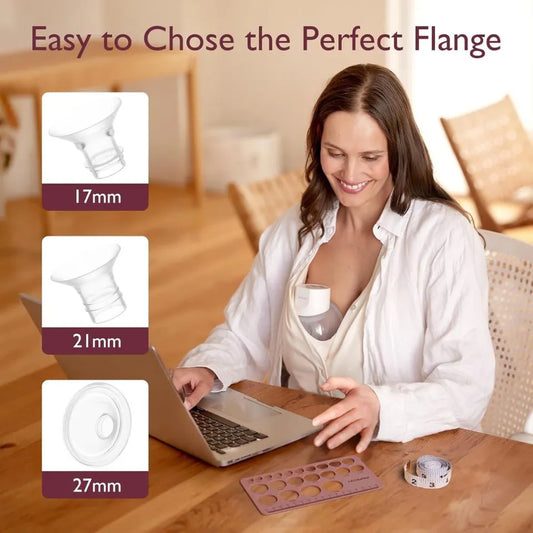 Momcozy Nipple Ruler for Flange Sizing - Maroon