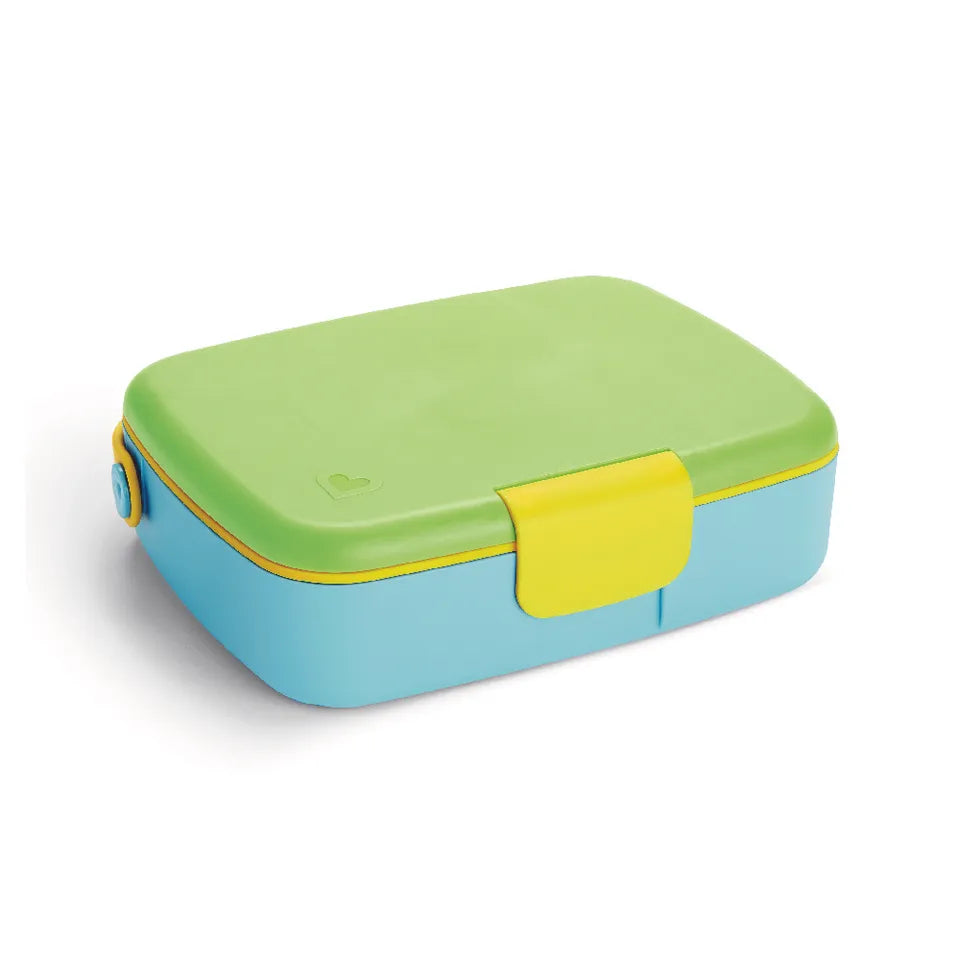 Munchkin Lunch Bento Box with Stainless Steel Utensils - Green