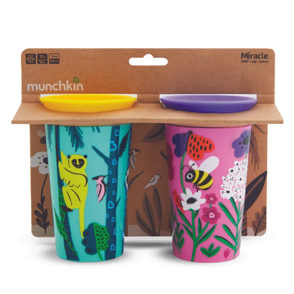 Munchkin 2pk Wildlove Miracle Sippy Cup