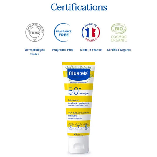 Mustela Sun Lotion SPF 50+ BeBe - Infant -Family 40ml