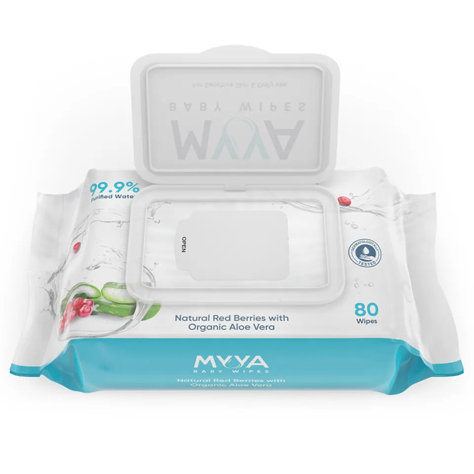 Myya Baby Wipes Single Pack - 80 wipes
