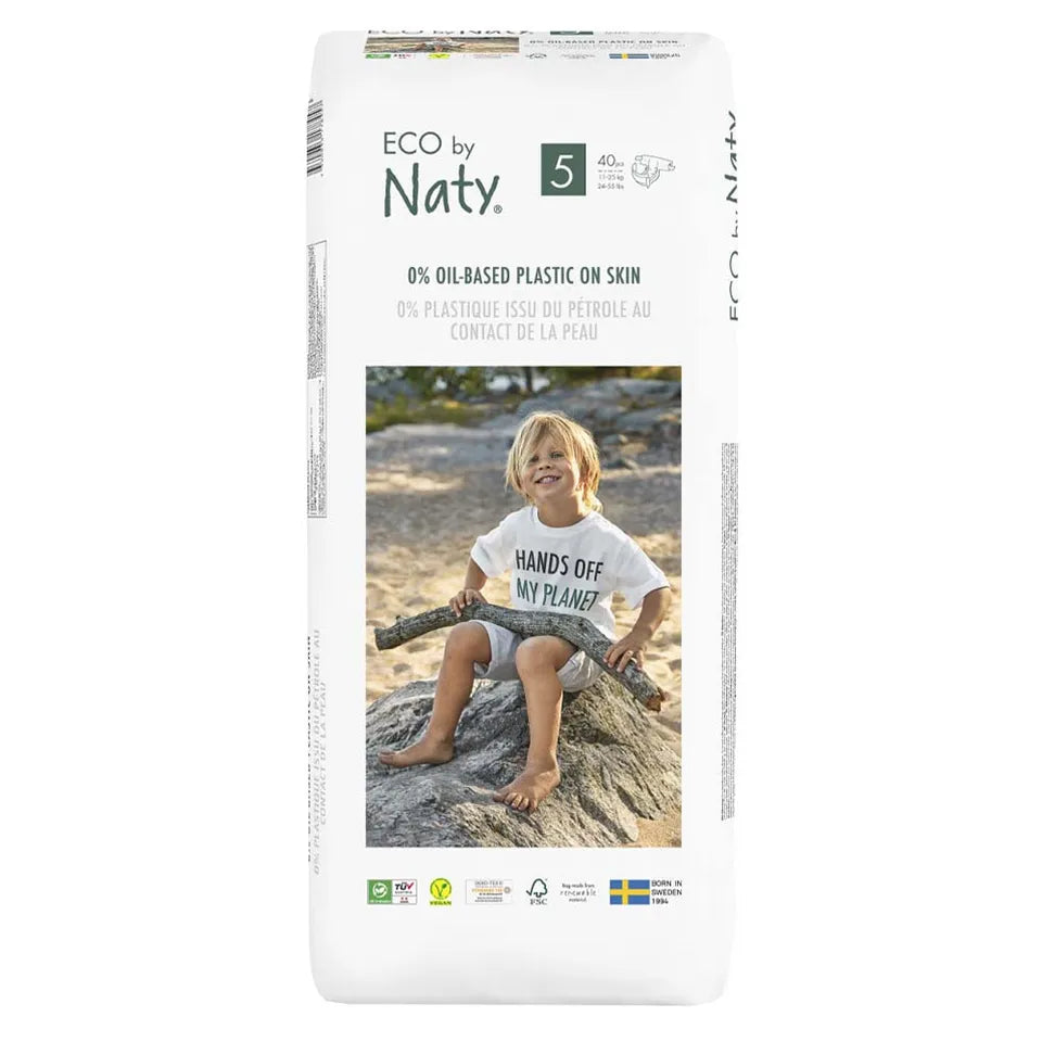 ECO BY NATY - Diapers Size 5, 40 pieces, (11-25 kg, 24-55 lbs)