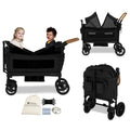 Neobreez ADVI Wagon Cargo Push & Pull Foldable Double Stroller - Black