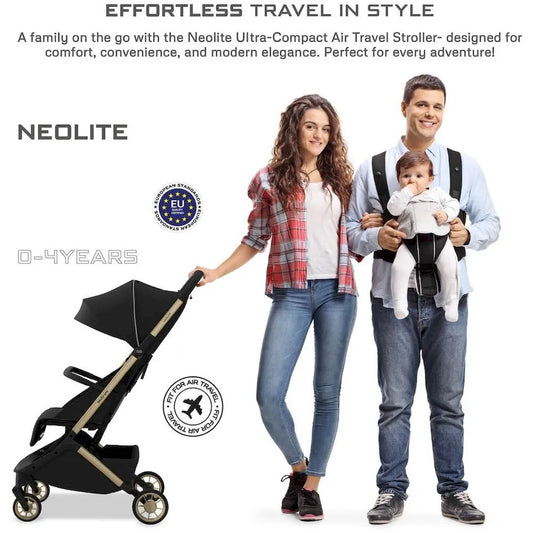 Neobreez Neolite Ultra-Lightweight Cabin Size Travel Stroller - Black