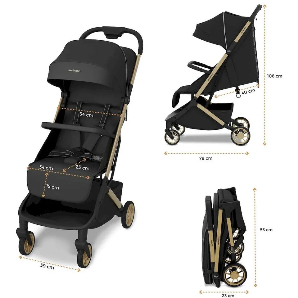 Neobreez Neolite Ultra-Lightweight Cabin Size Travel Stroller - Black