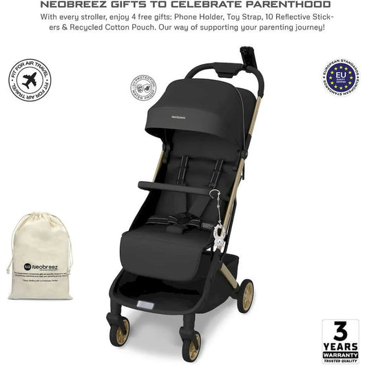 Neobreez Neolite Ultra-Lightweight Cabin Size Travel Stroller - Black