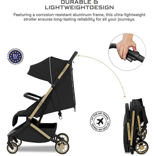 Neobreez Neolite Ultra-Lightweight Cabin Size Travel Stroller - Black