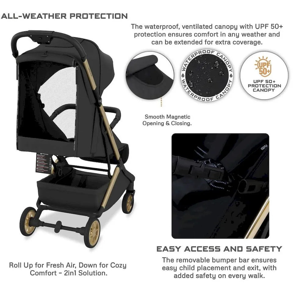 Neobreez Neolite Ultra-Lightweight Cabin Size Travel Stroller - Black