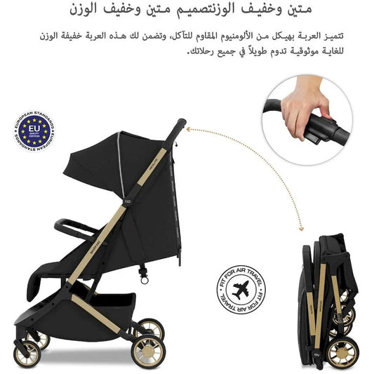 Neobreez Neolite Ultra-Lightweight Cabin Size Travel Stroller - Black