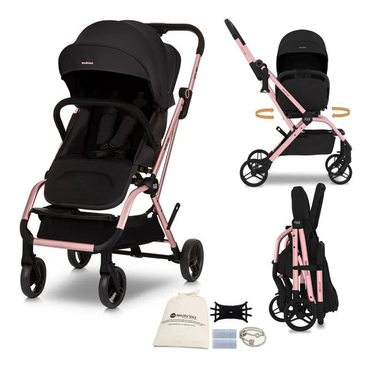 Neobreez Octa 360-Degree Rotate Lightweight Compact Travel Stroller - Black