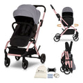 Neobreez Octa 360-Degree Rotate Lightweight Compact Travel Stroller - Grey