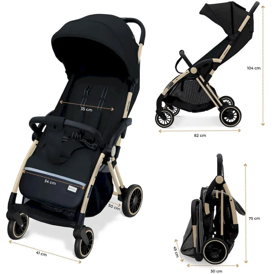 Neobreez Theta Auto Fold Compact Lightweight Travel Stroller - Black