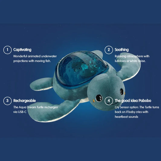 Pabobo Rechargeable Projector Turtle Aqua Dream Green