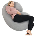 PharMedoc Cooling Crescent Full Body Pillow - Dark Grey Cooling Fabric