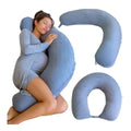 Pharmedoc Cooling Crescent Full Body Pillow - Dark Grey Cooling Fabric