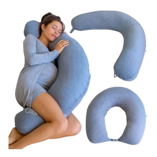 Pharmedoc Cooling Crescent Full Body Pillow - Dark Grey Cooling Fabric