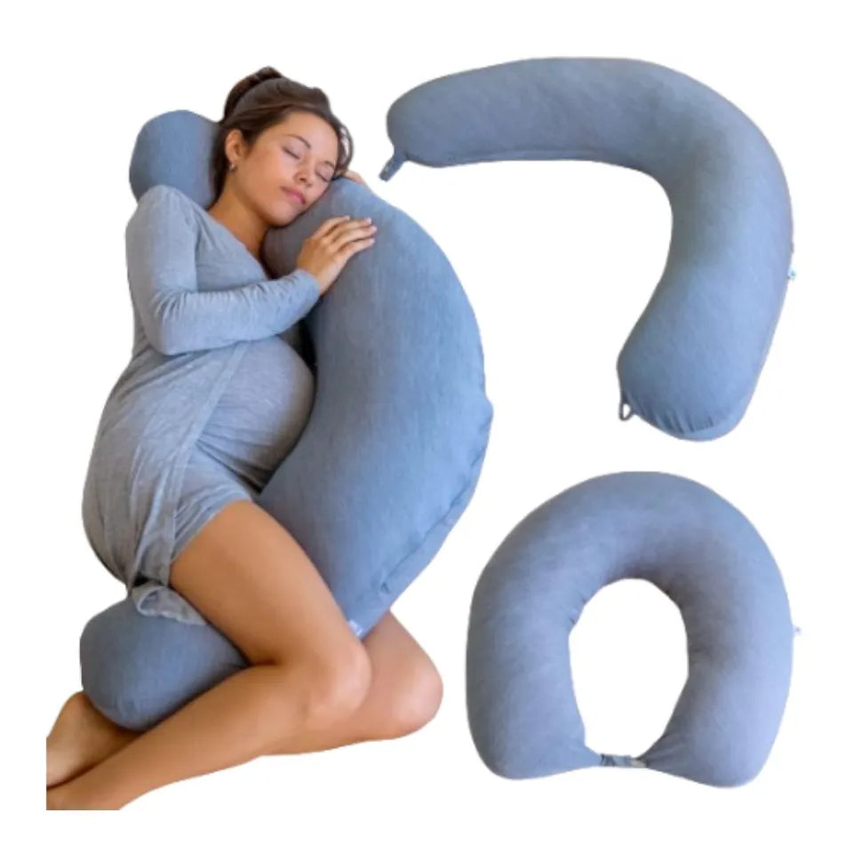 Pharmedoc Cooling Crescent Full Body Pillow - Dark Grey Cooling Fabric