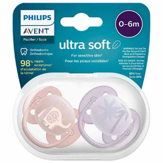 Philips Avent DC9 Baby Soother Soft 0-6M X2