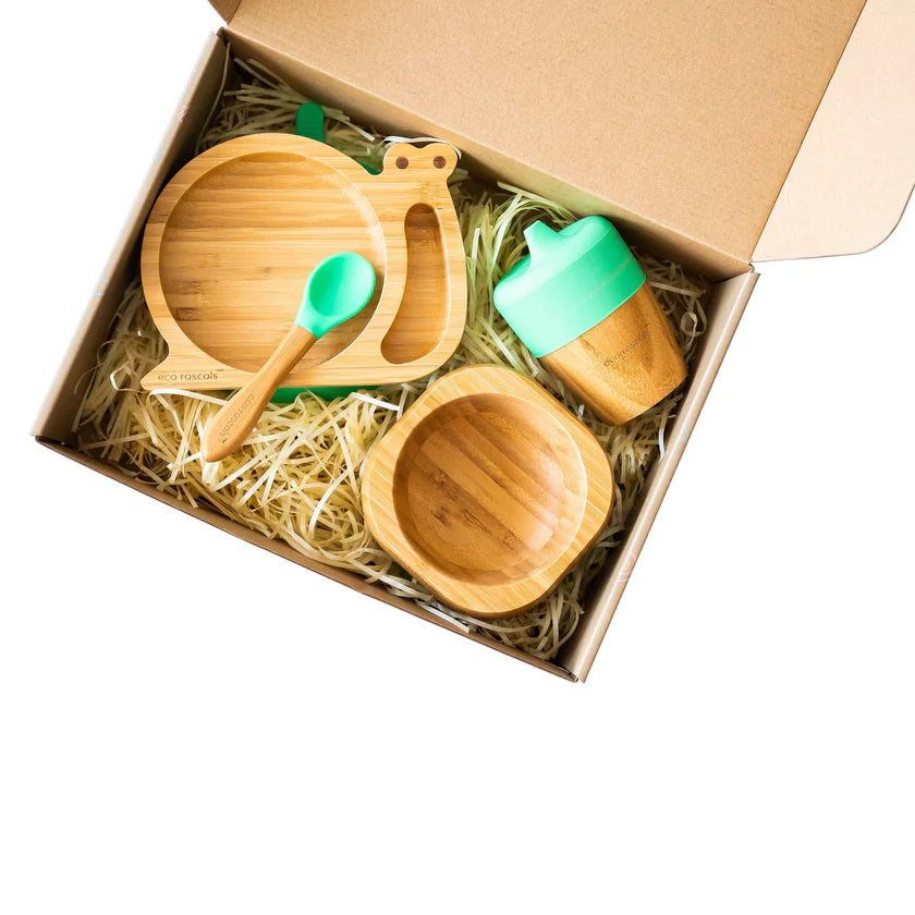 Eco Rascals Snail Bamboo Weaning Gift Set – Pink
