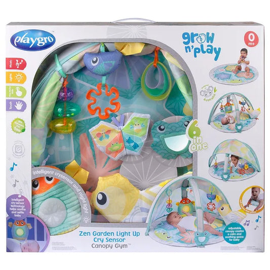 Playgro Zen Garden Light Up Cry Sensor Canopy Play Gym
