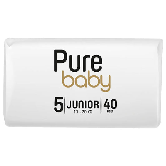 PURE BABY - ECO Diapers Size 5, Junior, 40 pieces (11-20kg)