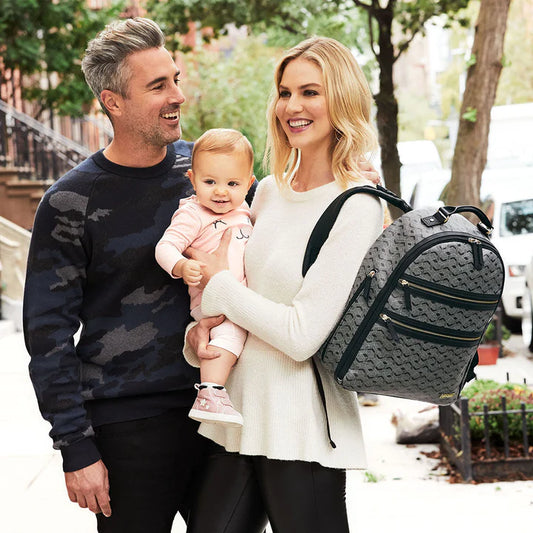 Skip Hop Deco Saffiano Backpack Interweaved Lines