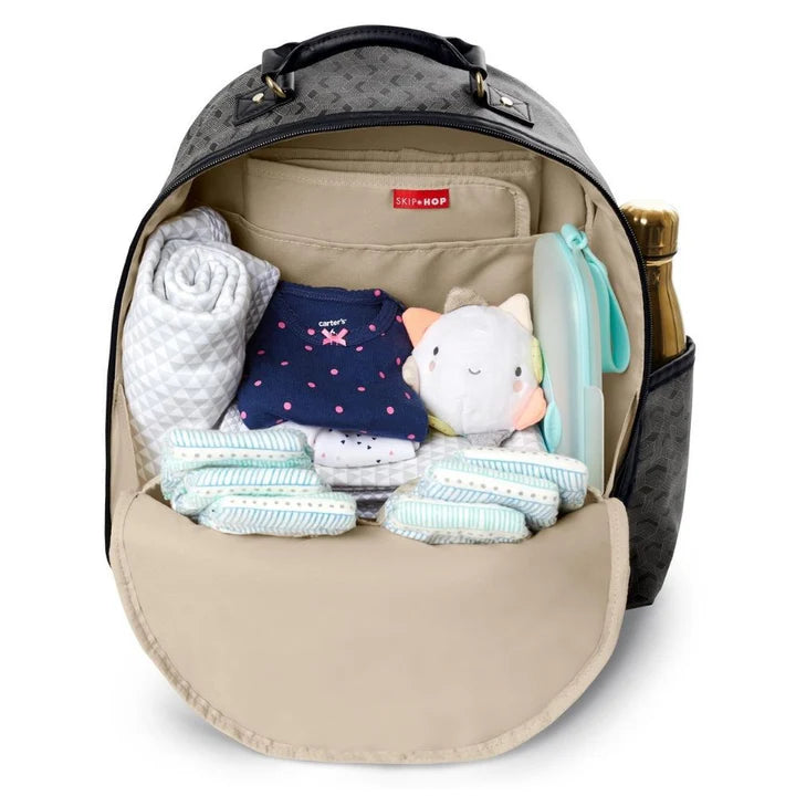 Skip Hop Deco Saffiano Backpack Interweaved Lines