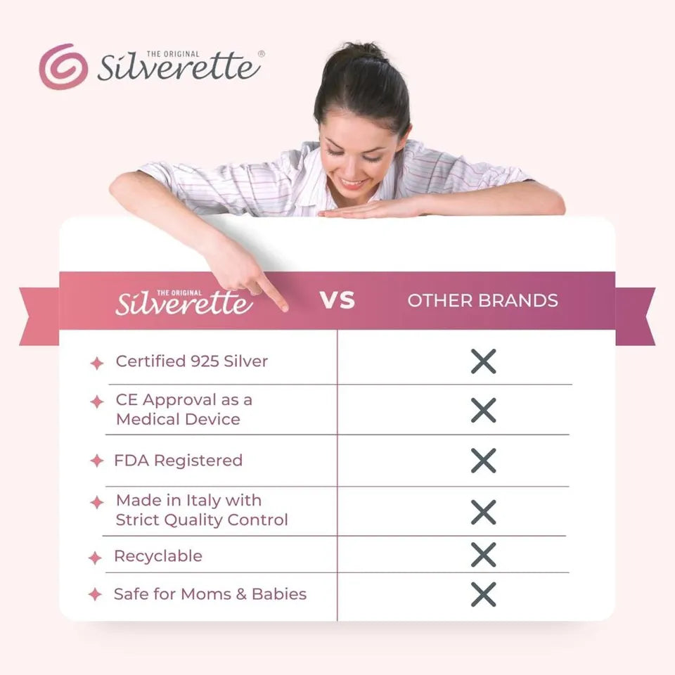 Silverette Silver Nursing Cups - XL