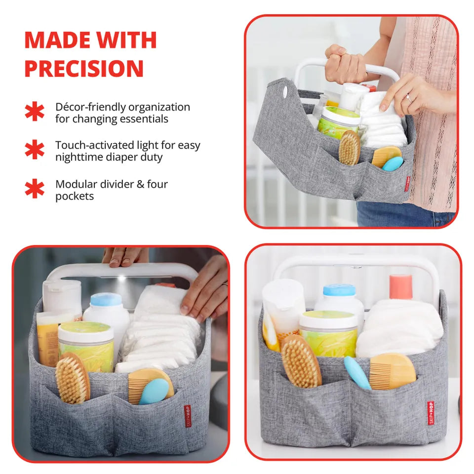 Skip Hop light up Diaper Caddy - Grey