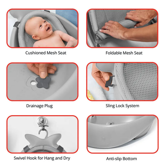 Skip Hop Moby Smart Sling 3-Stage Tub - Grey