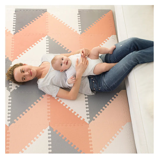 Skip Hop Playspot Geo Floor Tiles Grey & Peach