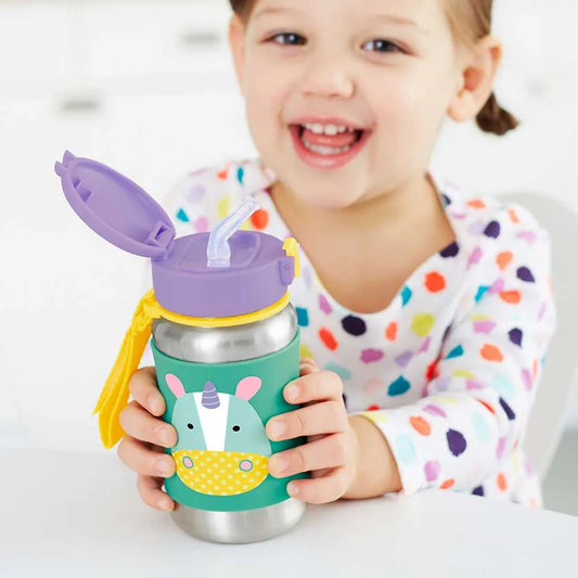 Skip Hop Zoo Stainless Steel Straw Bottle