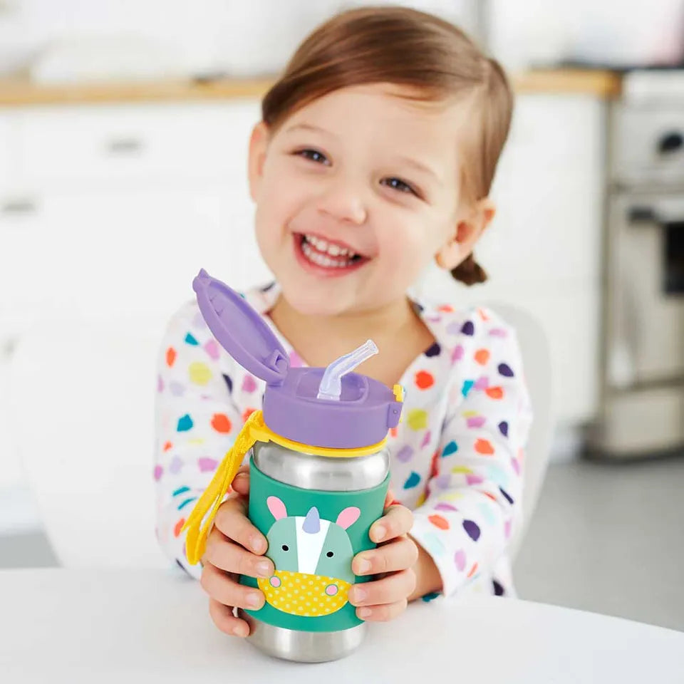 Skip Hop Zoo Stainless Steel Straw Bottle