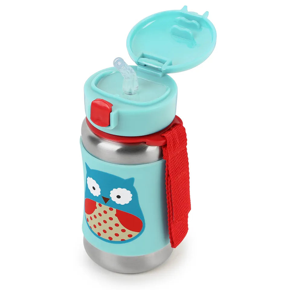 Skip Hop Zoo Stainless Steel Straw Bottle