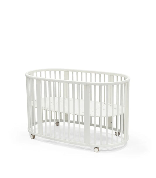 Stokke Sleepi Bed Natural & Mattress & Sheet White Bundle