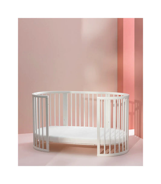 Stokke Sleepi Bed Natural & Mattress & Sheet White Bundle