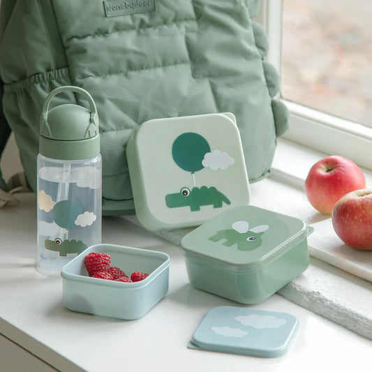 Done By Deer Snack Box Set 3 Pcs Happy Clouds Green