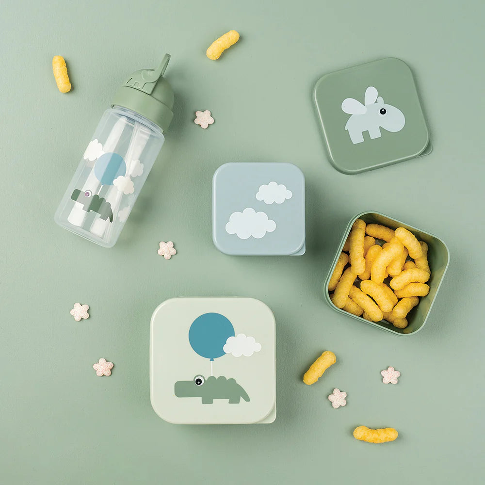 Done By Deer Snack Box Set 3 Pcs Happy Clouds Green