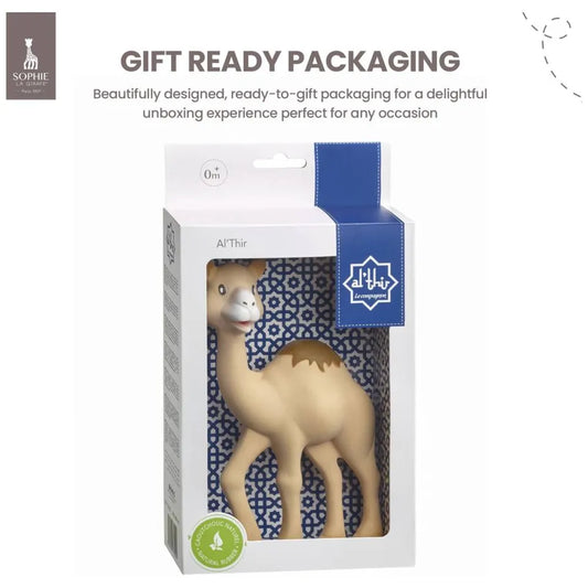 Sophie La Girafe Teether Toy Al'Thir The Camel Il Etait Une Fois Natural Rubber Brown