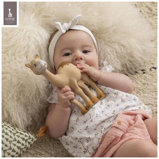 Sophie La Girafe Teether Toy Al'Thir The Camel Il Etait Une Fois Natural Rubber Brown