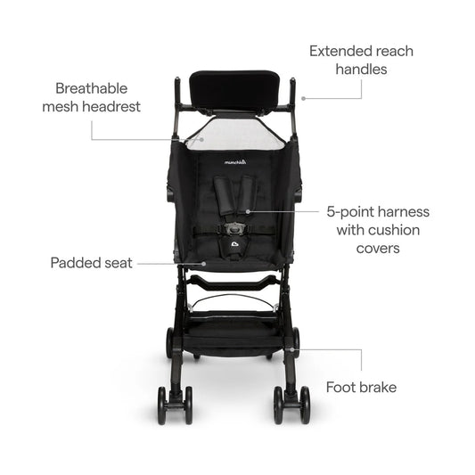Munchkin Sparrow Ultra Compact Stroller- Black