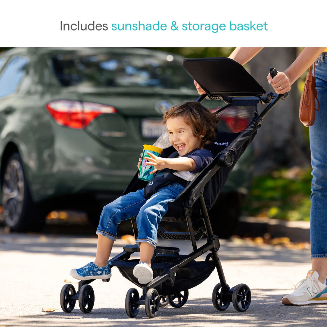 Munchkin Sparrow Ultra Compact Stroller- Black