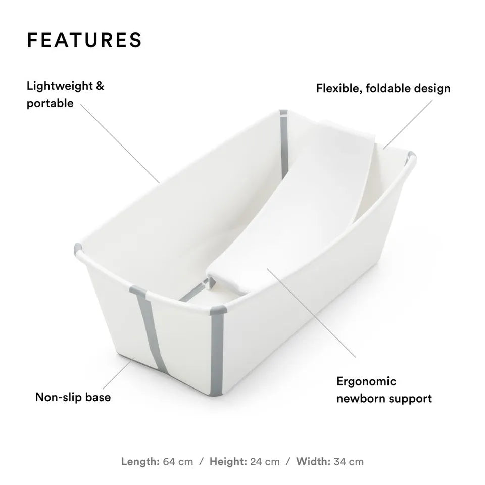 Stokke Flexi Bath Tub With Newborn Support & Stand Set