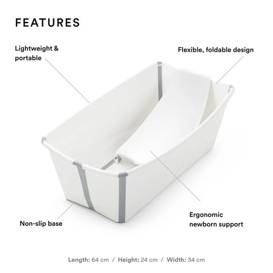 Stokke Flexi Bath Tub With Newborn Support & Stand Set