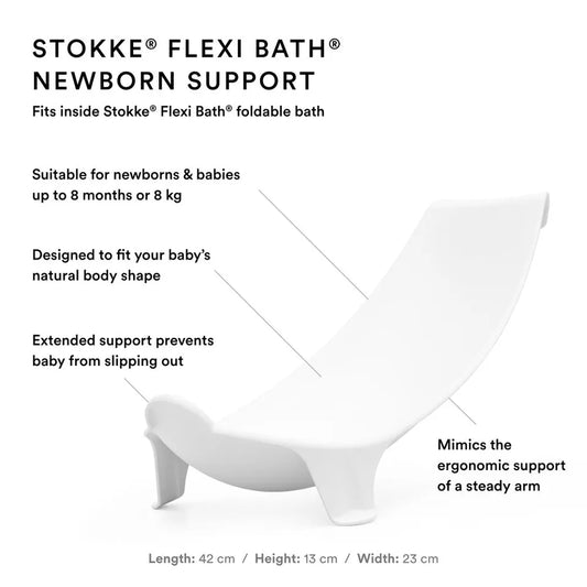 Stokke Flexi Bath Tub With Newborn Support & Stand Set