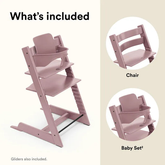 Stokke Tripp Trapp Chair & Babyset - Heather Mauve